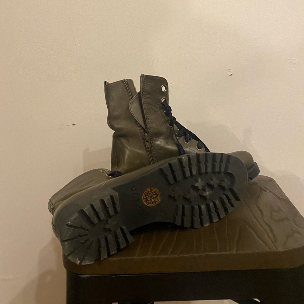 Green combat boots - Picture 2 of 4